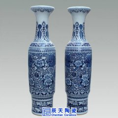 景德鎮(zhèn)落地大花瓶燒制工藝，多作陶瓷禮品用